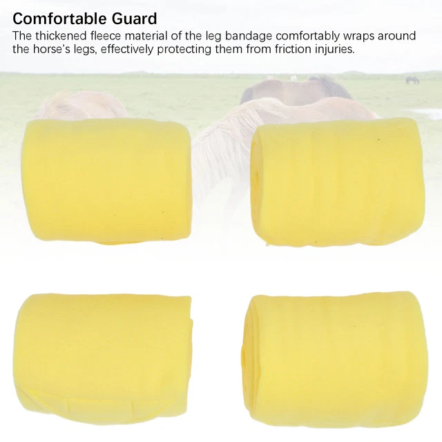 4 Protections De Jambes Pour Cheval Thème Noël Rouge - Polaire Douce - Avec Ruban Adhésif - Décoratif & Confortable