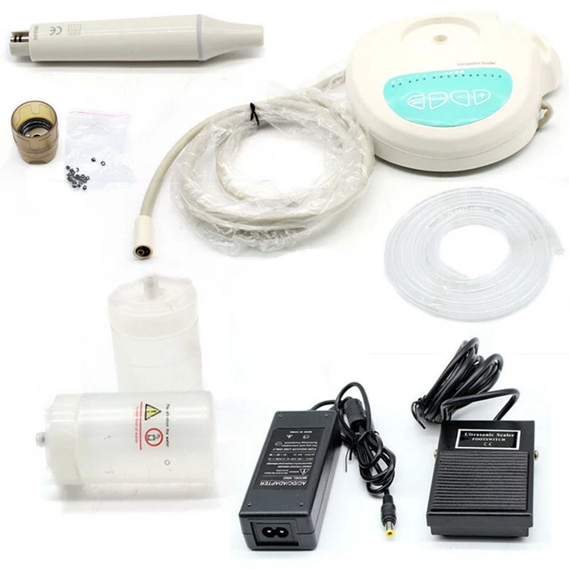 Dental Ultrasonic Piezo Scaler Handpiece Tips Teeth Cleaner with Bottle 6*Tips