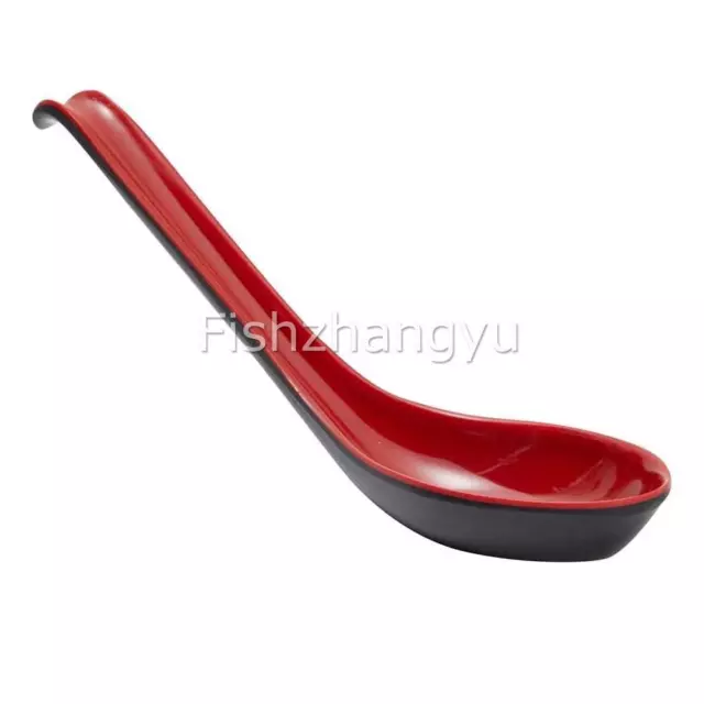 12-24pcs Soup Ramen Spoons Asian Chinese Utensils Long HandleHook Flatware 3