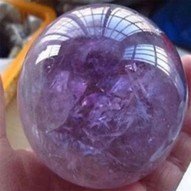 1Pc Natural Amethyst Quartz Sphere Big Pretty Crystal Ball Healing Purple Stone