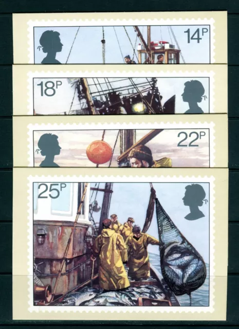 1981 GB Fishing PHQ Cards Unused. SG 1166-1169