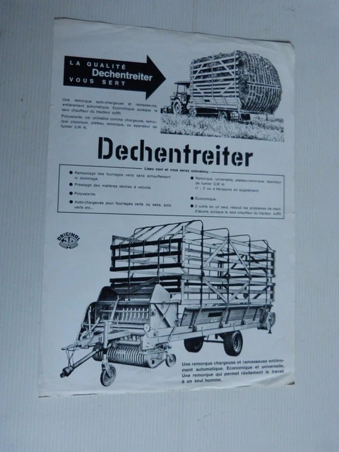 Prospectus Tracteur Nahrenheim - Wagon Train à Chevaux Remorque Hambourg - 1949