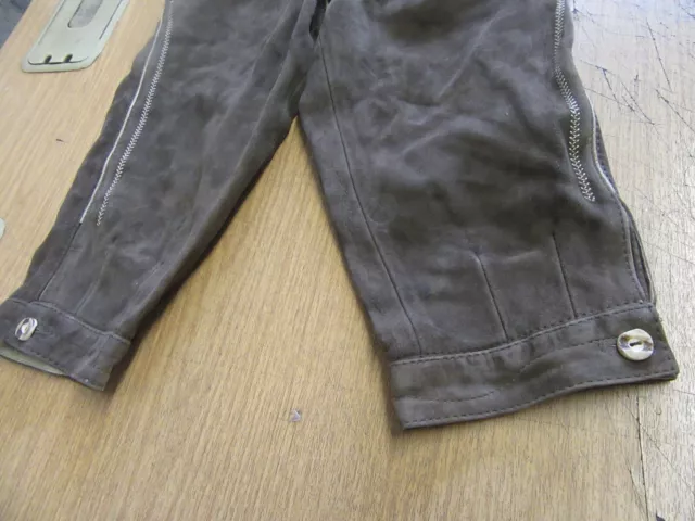 Pantaloni In Pelle Trachten Vintage Tedeschi Octoberfest Pantaloni In Pelle Uk 23" 2