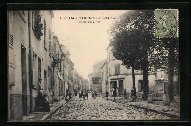 CPA Champigny-sur-Marne, Rue de l´Eglise 1922