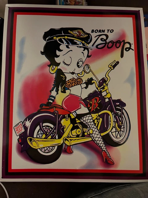 1996 Born to Boop Metal Sign Betty Boop Tin King Features
