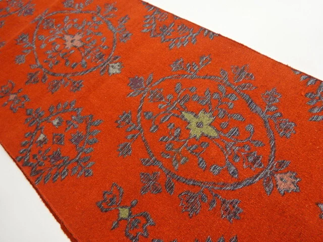 6142221: Japanese Kimono / Vintage Nagoya Obi / Woven Abstract Pattern