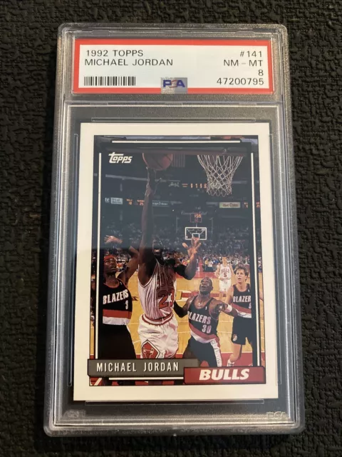 Michael Jordan Vintage PSA 8 Topps Collector Card 1992 Last Dance NBA Basketball