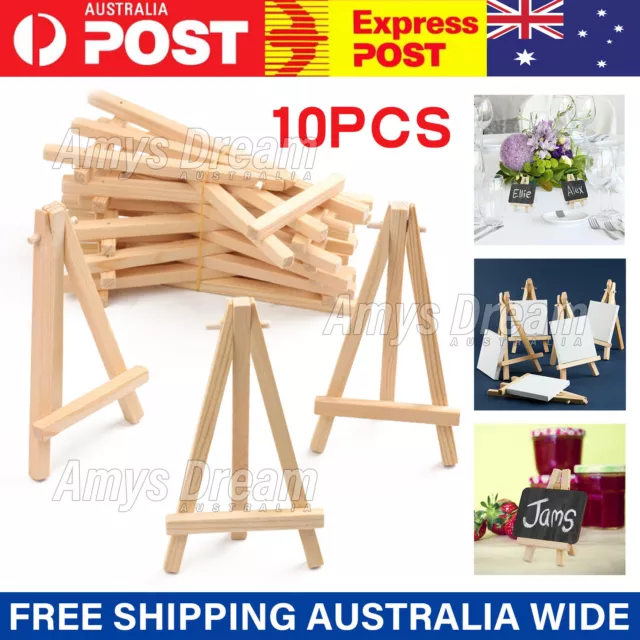 10pcs Mini Artist Wooden Easel Wood Wedding Table Card Stand Display Holder MEL