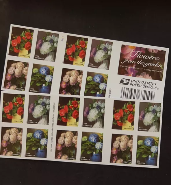 BOOKLET OF 20 USPS FIRST CLASS CACTUS FLOWERS FOREVER STAMPS WEDDING RSVP  MNH