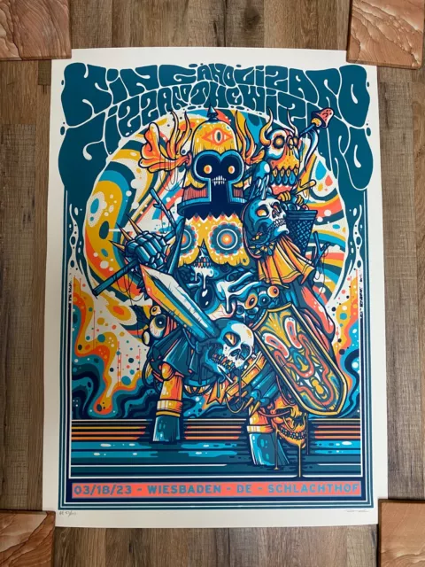 King Gizzard & The Lizard Wizard Poster Schlachthof Wiesbaden, Germany 3/18/23