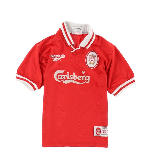 Reebok Trikot Jersey Junge Kinder Gr.152 FC Liverpool 1996-1997-1998 Rot 126034