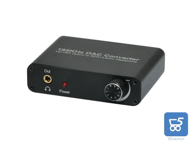 DAC Convertitore Audio Digitale 5.1 192KHz HD HIFI Optical a RCA + Jack Cuffie