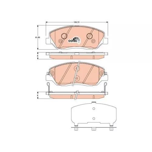 1 Bremsbelagsatz, Scheibenbremse TRW GDB3418 COTEC