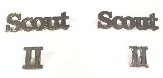 Pair Of Scout II Emblems OEM 1973 International Harvester Scout