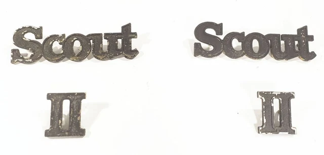 Pair Of Scout II Emblems OEM 1973 International Harvester Scout Pair Of Scout II Emblems OEM 1973 International Harvester Scout