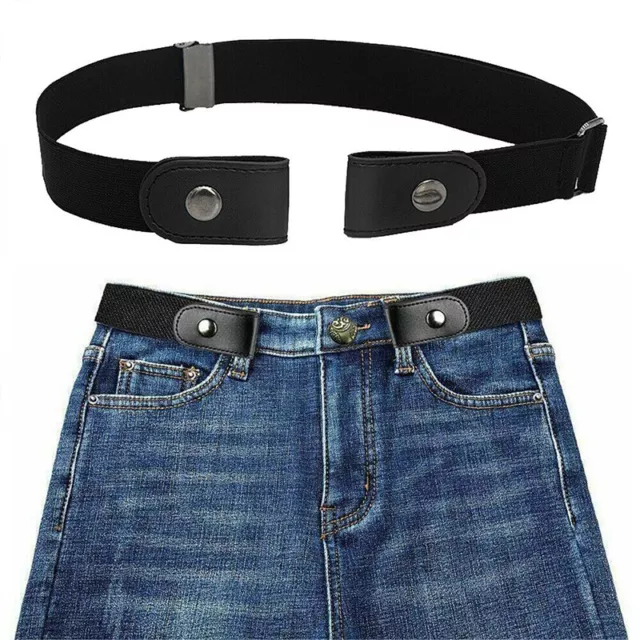 Buckle-free Elastic Invisible Comfortable Womens No Bulge Hassle Belt for Jeans 3