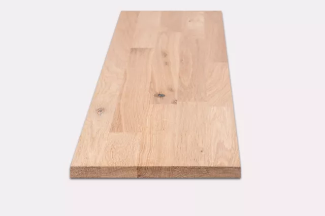 Tablero de estantería estantería de pared escalón escalera roble salvaje macizo KGZ 20 mm blanco aceitado