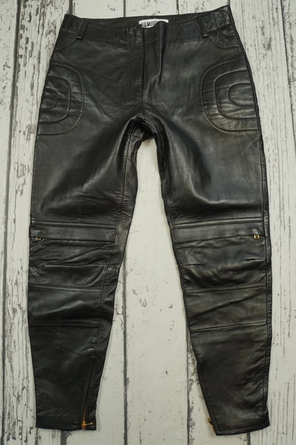 MOSCHINO H MOSCHINO H M HM Lederhose black Hose Leder Leather