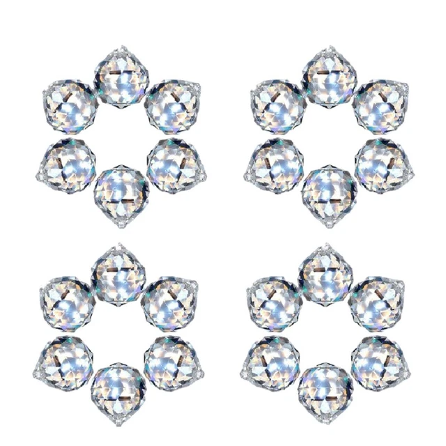 24 pz Ciondoli Sfere di Cristallo Prisma Suncatcher Maker Cristalli Appesi PrismH3Y2