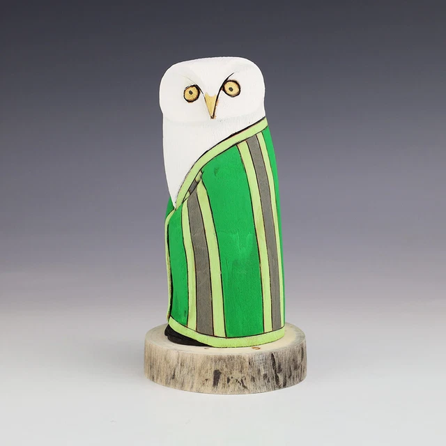 Native American Navajo Folk Art Owl By Orleen & Ray Lansing
