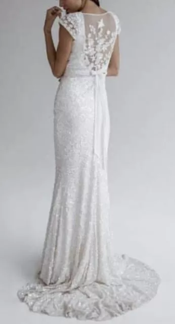 Karen Willis Holmes Sequin Wedding Gown 16 3