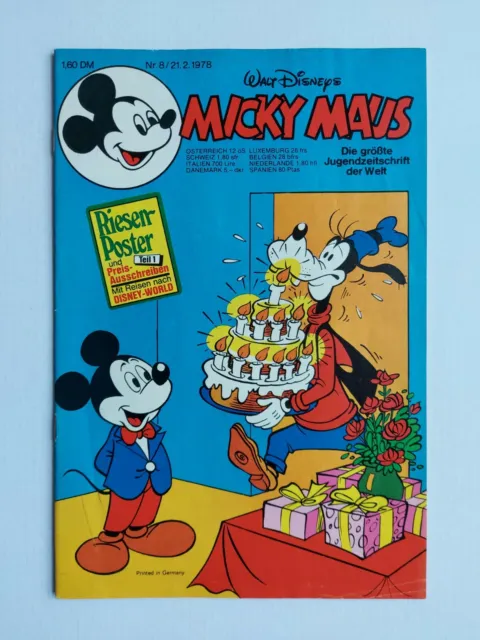 Ehapa - Micky Maus Nr. 8 / 21.2.1978 - Z1- (ohne Beilage)