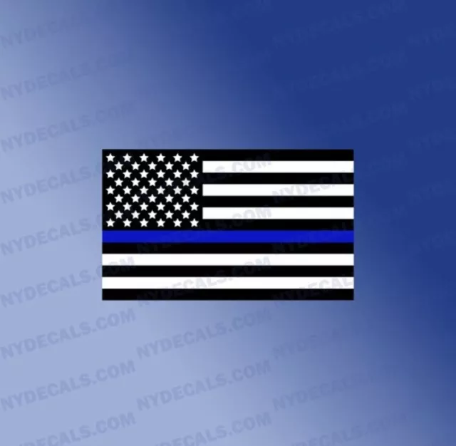 Thin Blue Line Decal, Thin Blue Line Flag Sticker, Back the Blue, American Flag