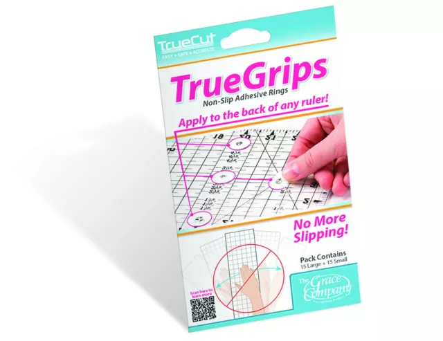 Regla antideslizante TrueCut TrueGrips y empuñaduras de plantilla de The Grace Company