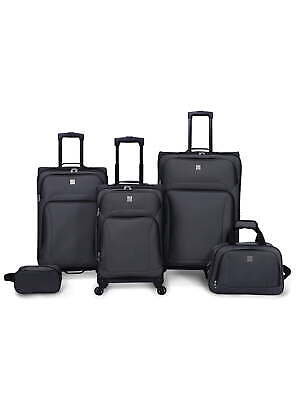 Protege 5 Pc Spinner Luggage Set With 28" & 24" Check Bags, 20" Carry-on, Gray