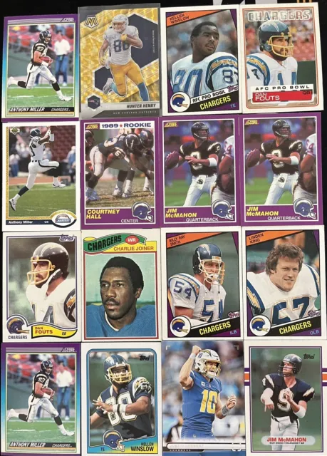 1980s - 1990’s+ San Diego Chargers 16 Card Lot Dan Fouts, Kellen Winslow, 🔥🏈