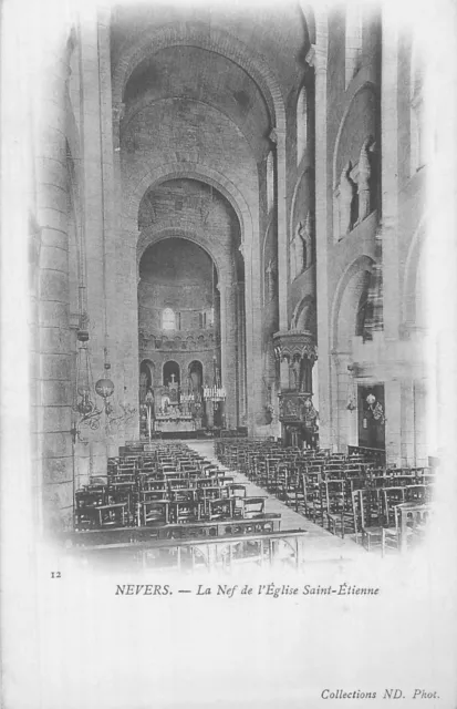 58 Nevers Nef Eglise Saint-Etienne Nd