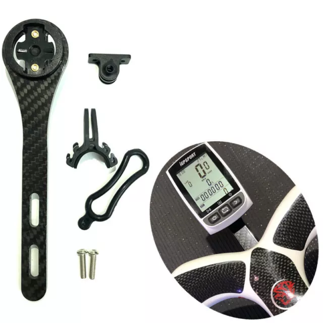 Carbon Fiber Bicycle Computer Mount Holder GPS Bracket for Garmin/Bryton/CatEye