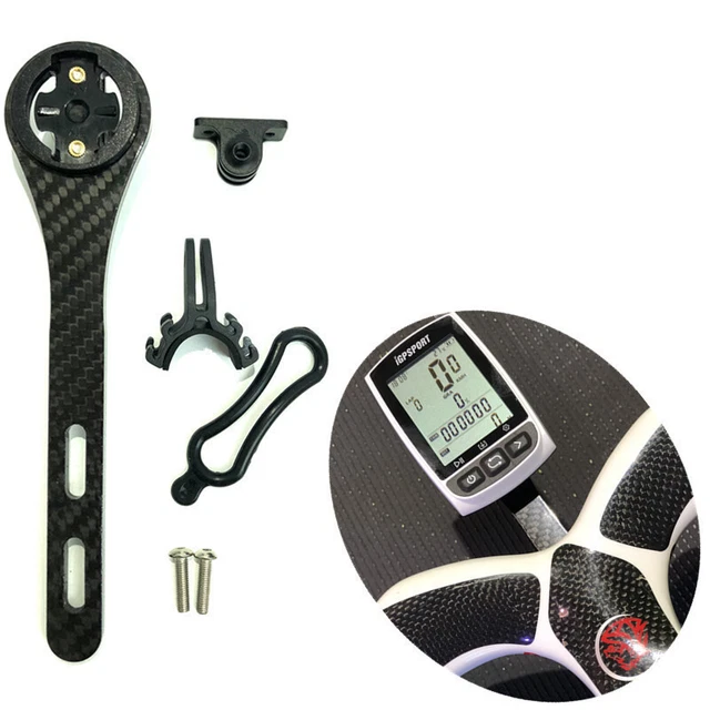 Carbon Fiber Bicycle Computer Mount Holder GPS Bracket for Garmin/Bryton/CatEye