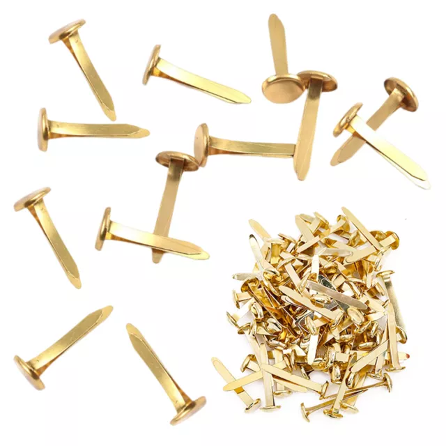200pcs Scrapbooking Brads Metal Stamping Split Pins Gold Mini Pastel For Crafts