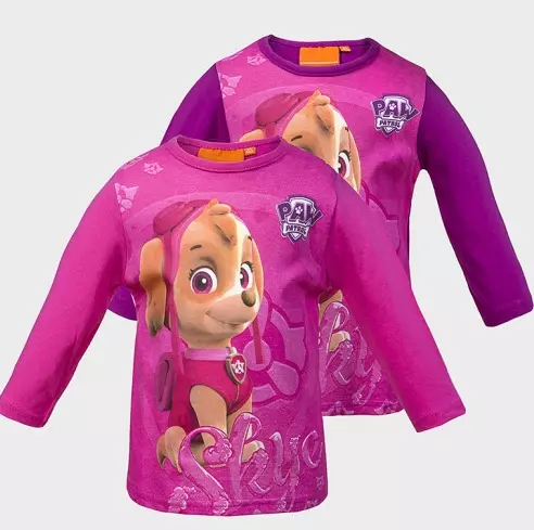 Official Disney Paw Patrol Long sleeved Girls T-Shirt Top 2 3 4 5 6 7 8 Years