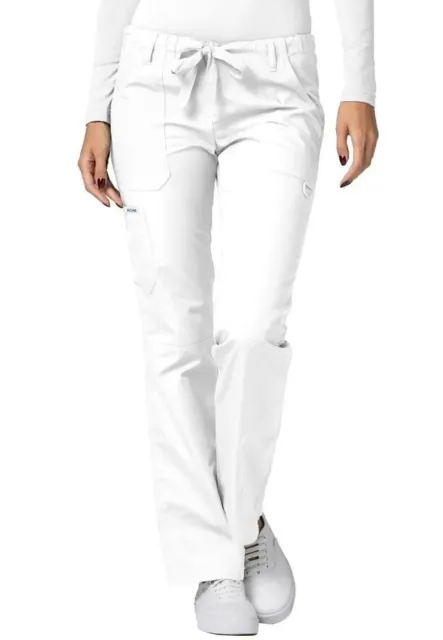 Adar Unisex Medical Nursing Uniform Low-Rise Pocket Drawstring Trousers Size XS