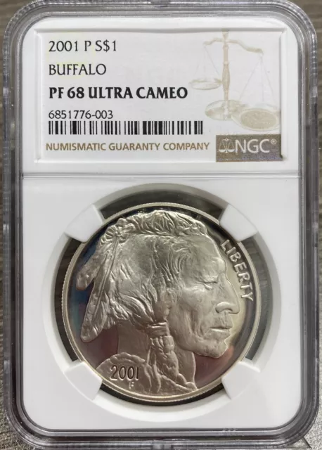 2001 P Buffalo Commemorative Proof Silver Dollar NGC PF68 Ultra Cameo NO RESERVE