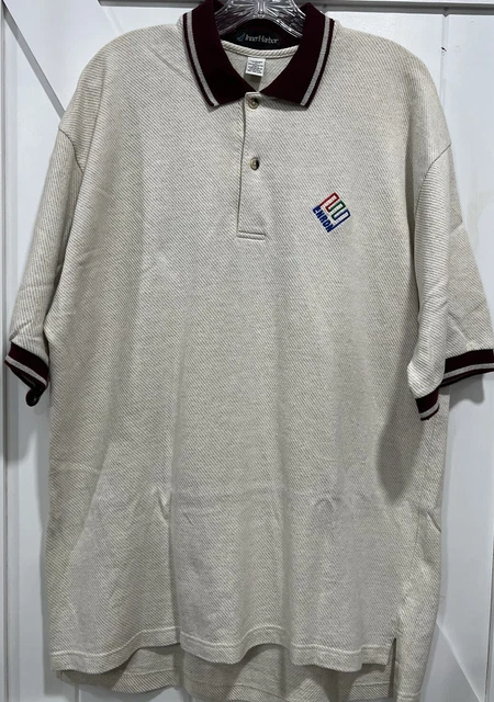 RARE Enron Vintage Button Polo Shirt with Embroidered Logo White Medium Vantage RARE Enron Vintage Button Polo Shirt with Embroidered Logo White Medium Vantage