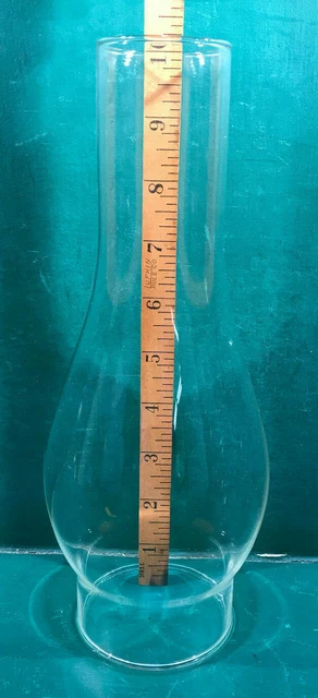 Glass Oil Kerosene Lamp Chimney Globe Shade 10” x 3” with 3 3/4" Bulge