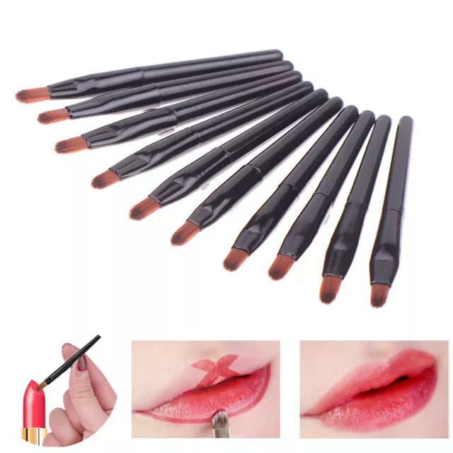 10pcs Lip Gloss Brush Disposable Wand Lipstick Applicator Brushes Mini Eye Brush