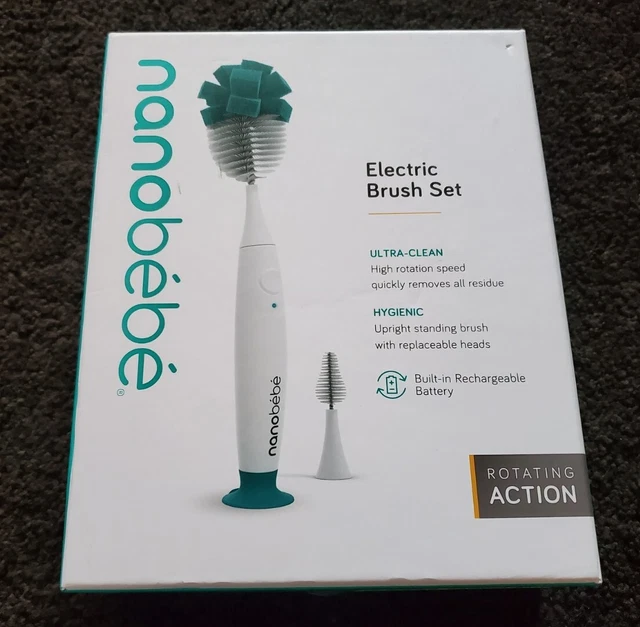 Nanobebe Electric Brush Set Rechargeable USB Rotating Ergonomic NEW