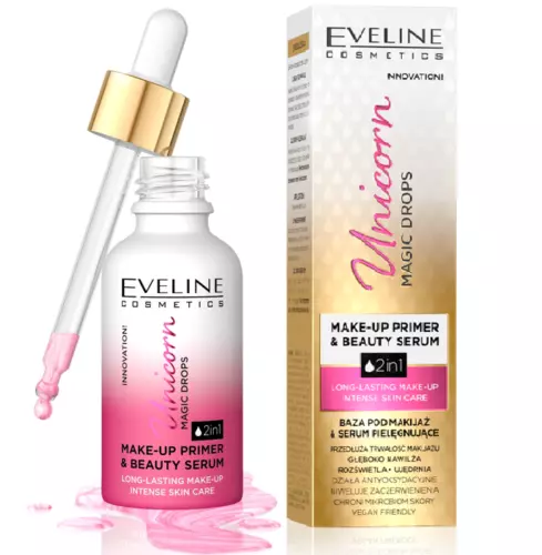 Eveline Unicorn Magic Drops Make-up Serum Beauty feuchtigkeitsspendende flüssige Grundierung 30ml