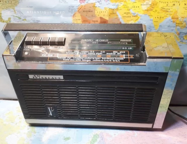 **Collection Vintage Ancienne RADIO Transistor VISSEAUX 1726 Made in France 1960
