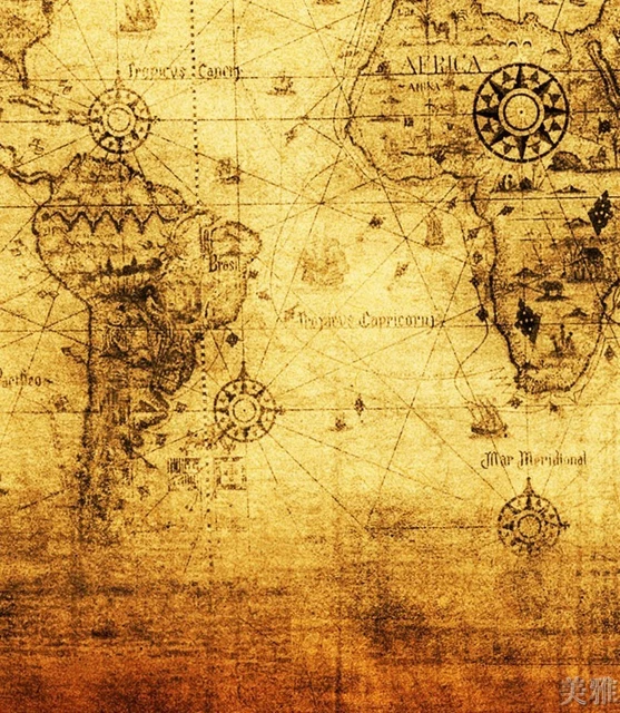 Arazzo Mappa Mondiale Vintage YONGFOTO 220x150cm - Telo In Poliestere Con Mappa Nautica Antica - Decorazione Parete Per Camera Da Letto, Soggiorno E Dormitorio