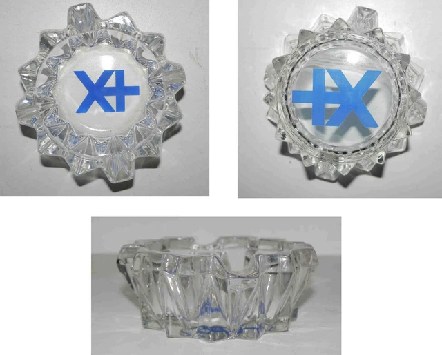 Vide poche ou cendrier vintage Banque Populaire en verre