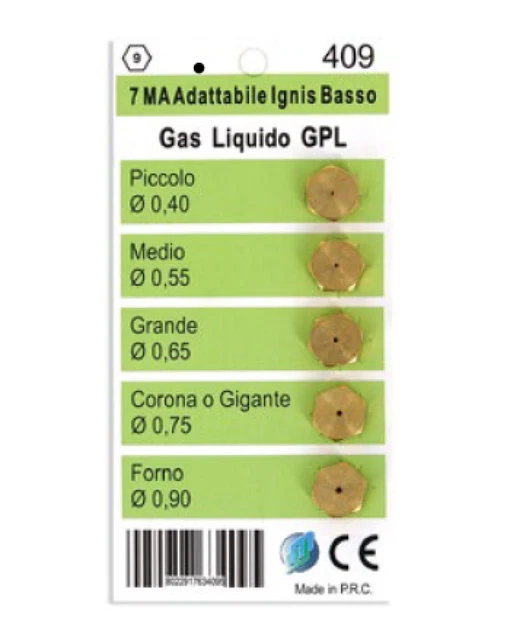 Kit Embouts Injecteurs 7MA GPL Pour Cuisines Et Surfaces de Cuisson Ignis Bas