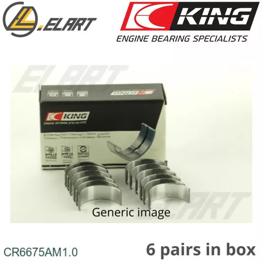 King Big End Con Rod Bearings CR6675AM 1.0 For CHRYSLER 3.3-3.5-3.8 V6 201-231