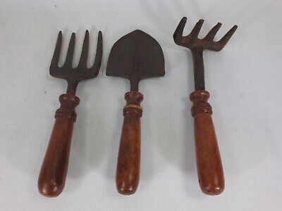 Cast Iron Garden Hand Tools Lot of 3 Pieces