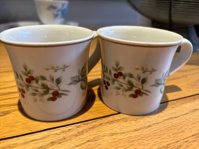 Pair of Royal Albert “Bitter Sweet” Country Garden coffee cups