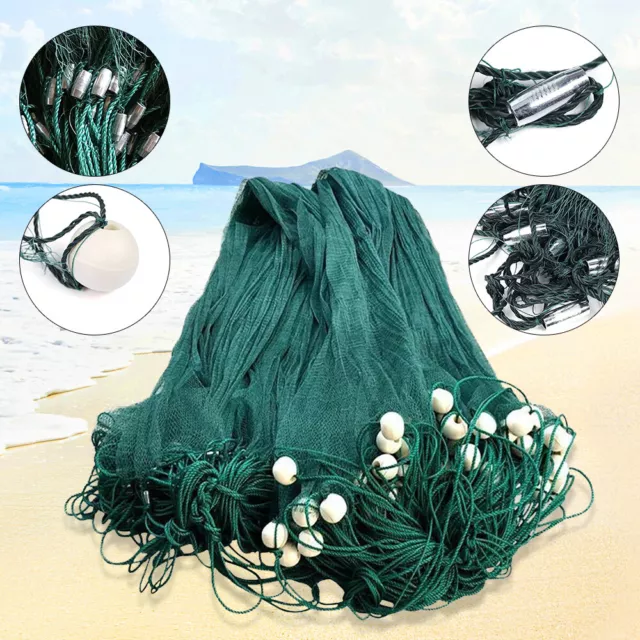 6.5x33ft Hand Cast Throw Fishing Net Large Network Shrimp Squid Catch Net NEW
